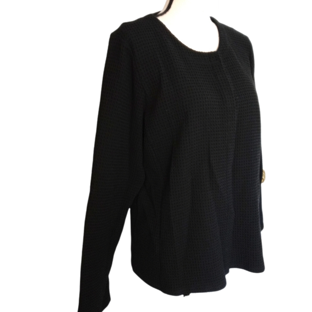 Eileen Fisher Textured Snap Button Front Coat - image 2